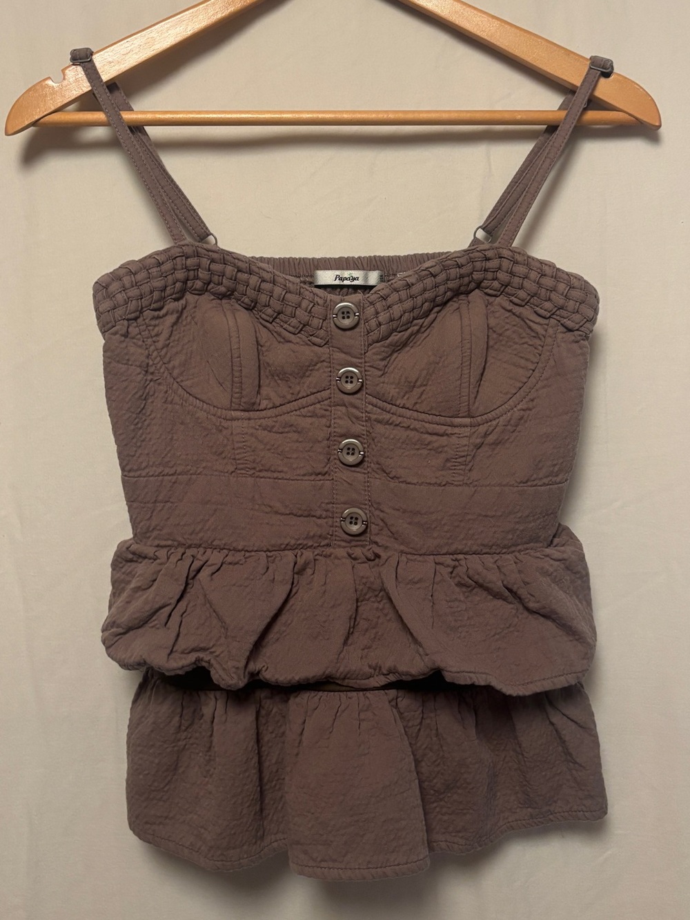 Vintage Papaya Boho ruffled tanktop
